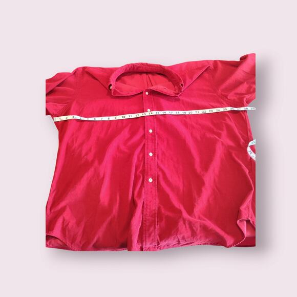 Vintage 90's Ralph Lauren Men's Shirt XL Red Corduroy Blake Button Down Cotton - Picture 5 of 9